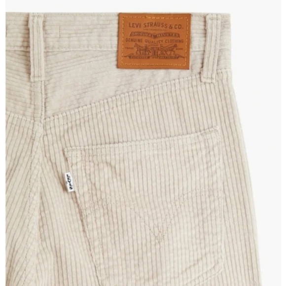 Levi's Ribcage Corduroy Pants Cement Pebble - Picture 12 of 13